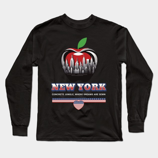 The big apple Long Sleeve T-Shirt by BishBashBosh